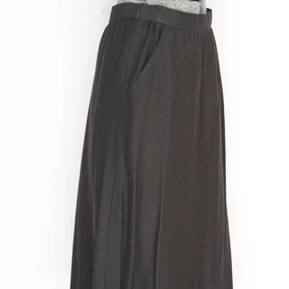 Beautiful Calvin Klein 80's black wool midi skirt size 8 - Picture 1 of 2